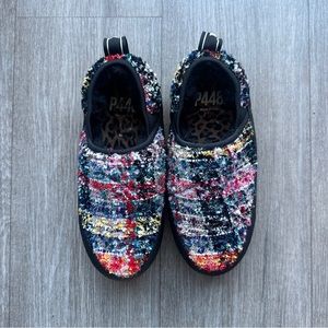Anthropologie P448 Laby Colorful Wool Tweed Slippers Size 39 EU NEW